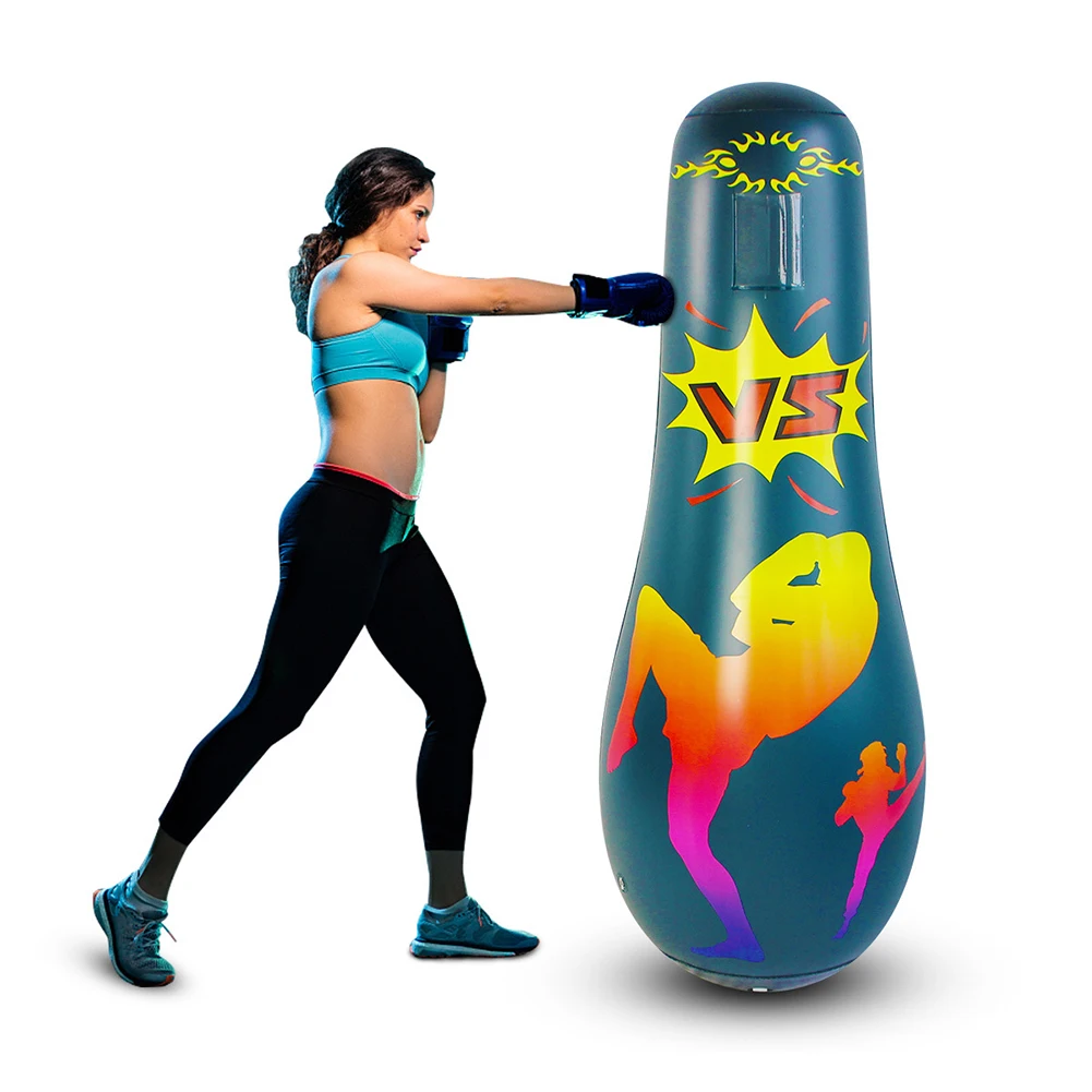 

Home Gym Taekwondo Kick Training Tumbler Target Toys Sandbag Free Standing Fitness Adults Kids Boxing Bag Inflatable Exercise