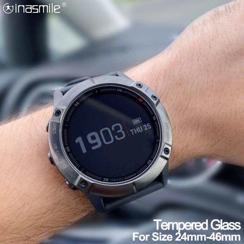 

Diameter 24mm-46mm Round Tempered Glass for Samsung galaxy for Huawei watch series Screen protector film for Garmin watch cover
