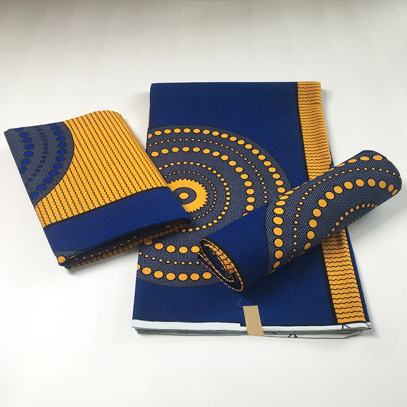 

Real Ankara Wax Fabric African Batik Print Fabric 6 Yards Cotton Fabric Ghana Nigerian Loincloth Pagne Tissue For Sewing VL-100