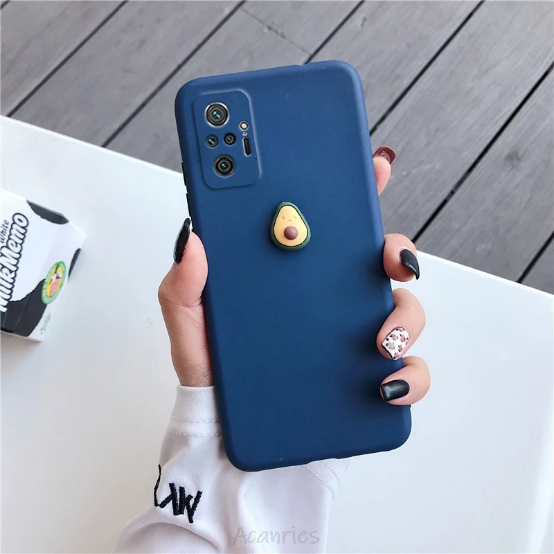 Силиконовый чехол-накладка для Xiaomi Redmi Note 10 Pro Max 10S 5G с 3d фруктами матовый ТПУ |