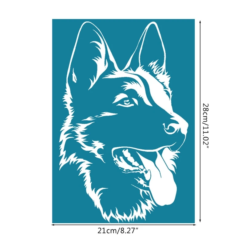 German Shepherd Self Adhesive Silk Screen Printing Stencil Mesh Transfers for DIY T-Shirt Pillow Textile Painting Decoration | Дом и сад