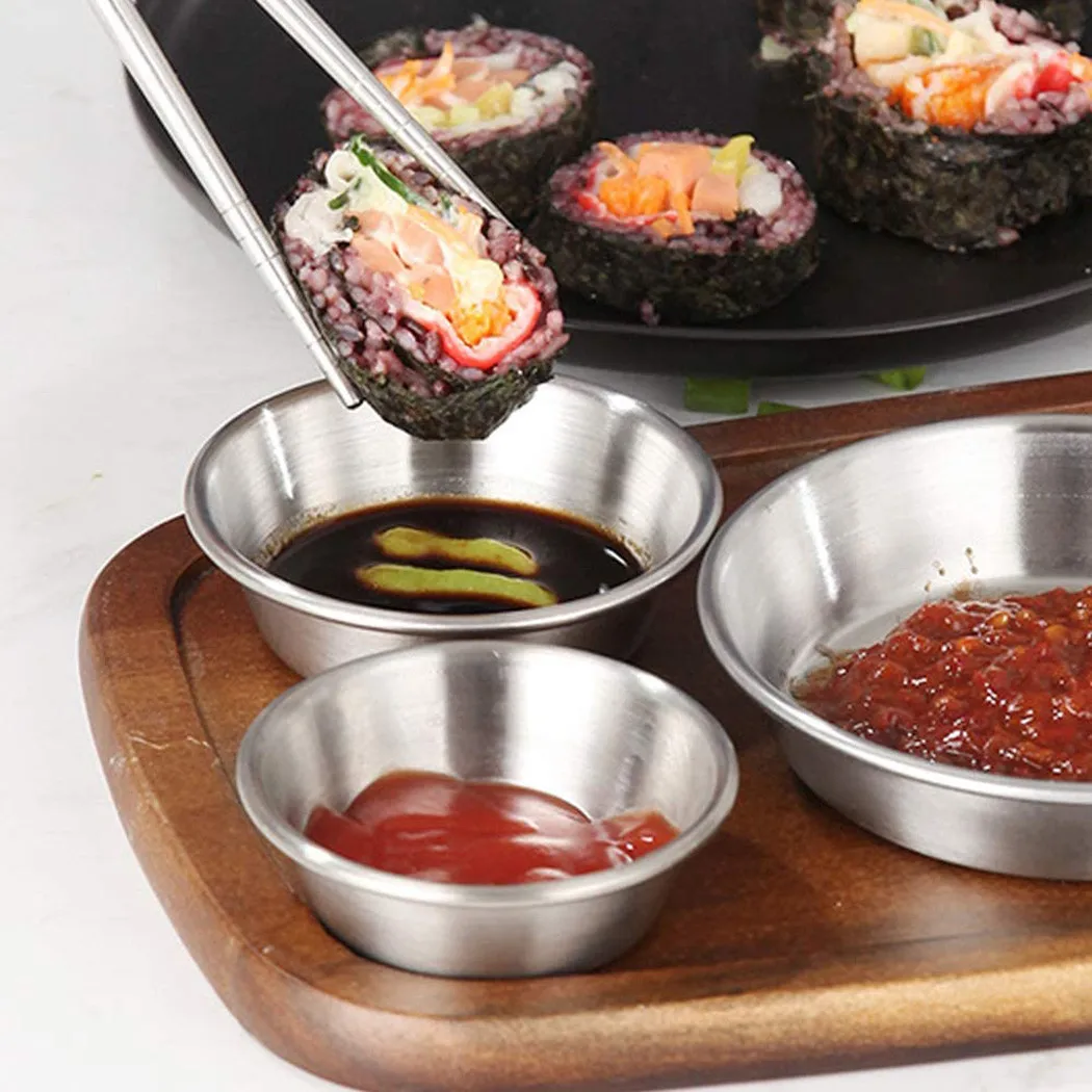 

10 * Stainless Steel Hot Pot Dipping Bowl Small Stainless Steel Ramekins Sauce Pots Dipping Bowl Sauce Container