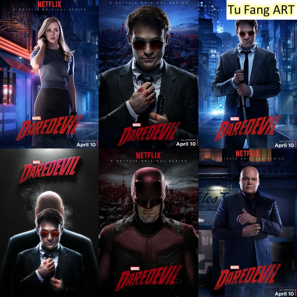 Marvel Superhero Холст Живопись стены Искусство Daredevil постеры и принты картины для