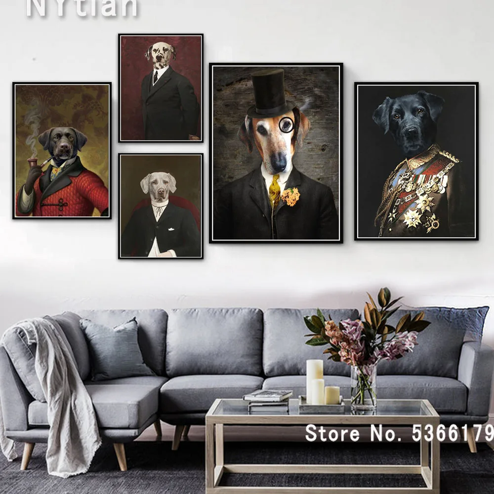 NT316 постер с принтом волка в стиле ретро животные собака кошка милый подарок для