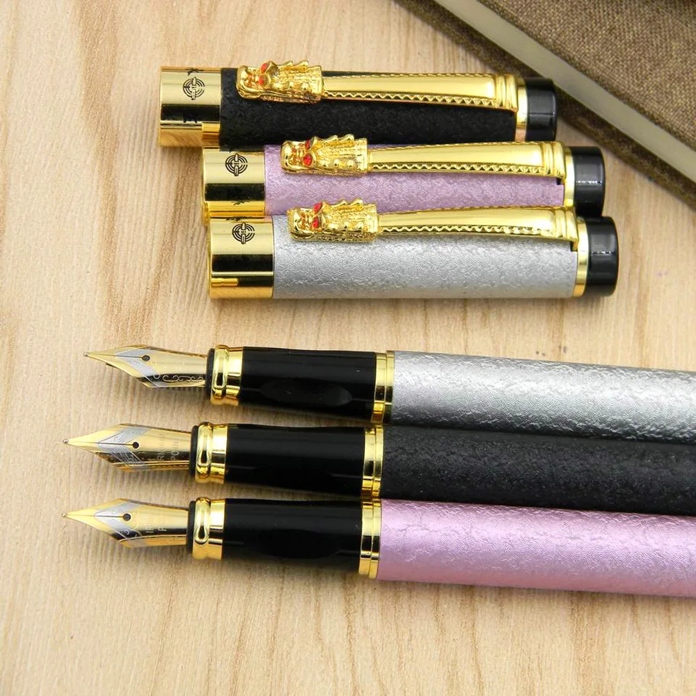 Матовая цветная офисная Классическая Студенческая ручка металлическая