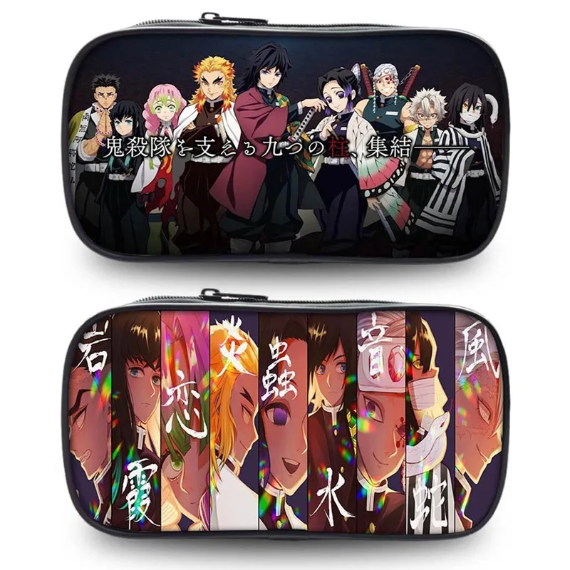 

1PC Anime Demon Slayer Kimetsu no Yaiba Pencil Case Pen Bag Large Capacity Student Stationery School Supplies
