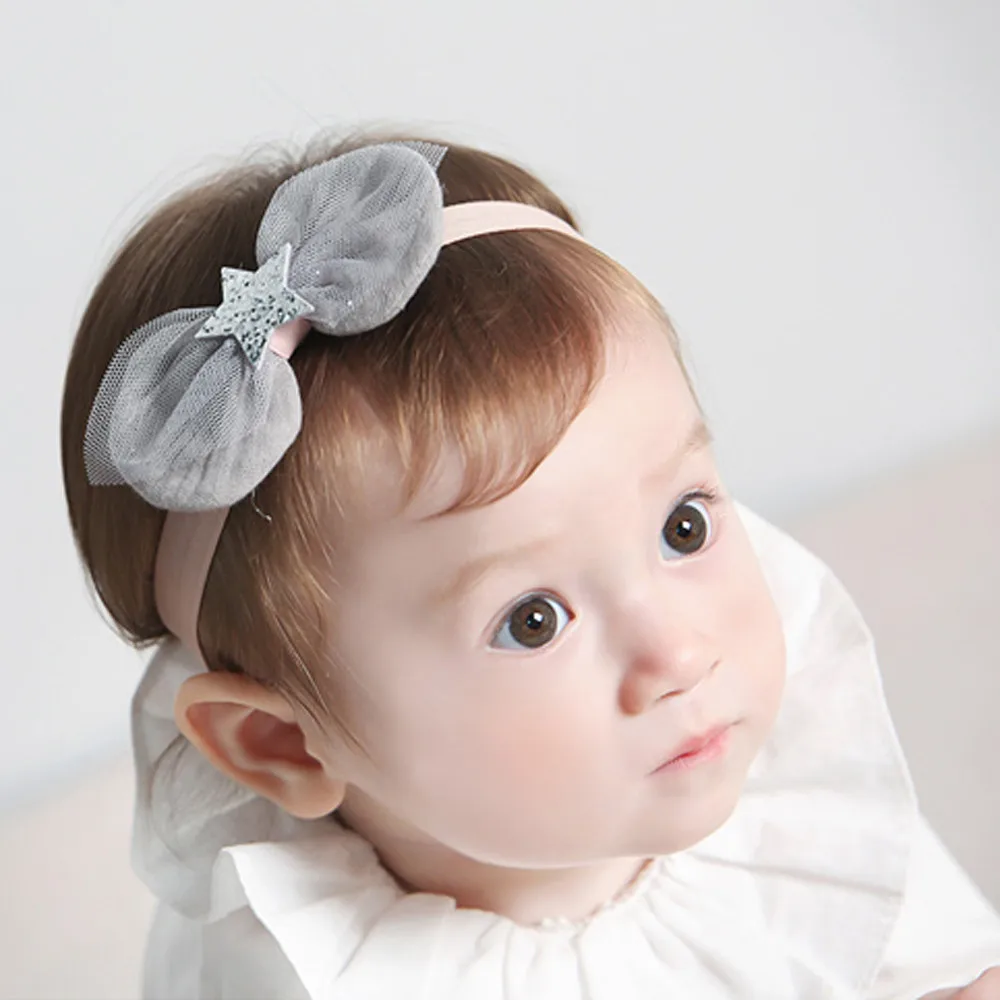 TELOTUNY Baby Headwear Girls Princess Bowknot Sequins Headband Newborn Toddler Kid Hair Accessories Bow Turban Bab | Детская одежда и