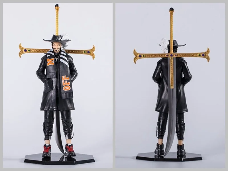 Аниме O.n.e.P.i.e.c.e. Модная уличная модная одежда Hawkeye Dracule Mihawk коробка фигуры около 22