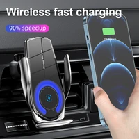 15w fast wireless car charger magnetic charge holder universal for mobile phones smart automatic clamping car mount