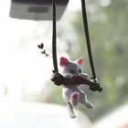 Креативная Милая подвеска в виде кота, подвеска для автомобиля и дома, подвесное украшение для зеркала заднего вида, украшение для интерьера автомобиля, подарок сделай сам, украшение для рукоделия