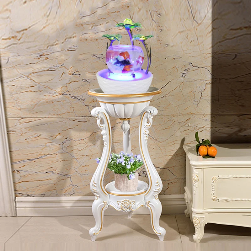 

GY Fish Tank Small Small Fish Tank Aquarium Glass Creative Office Desktop Mini TV Cabinet Fish Globe Running Water Fish Farming