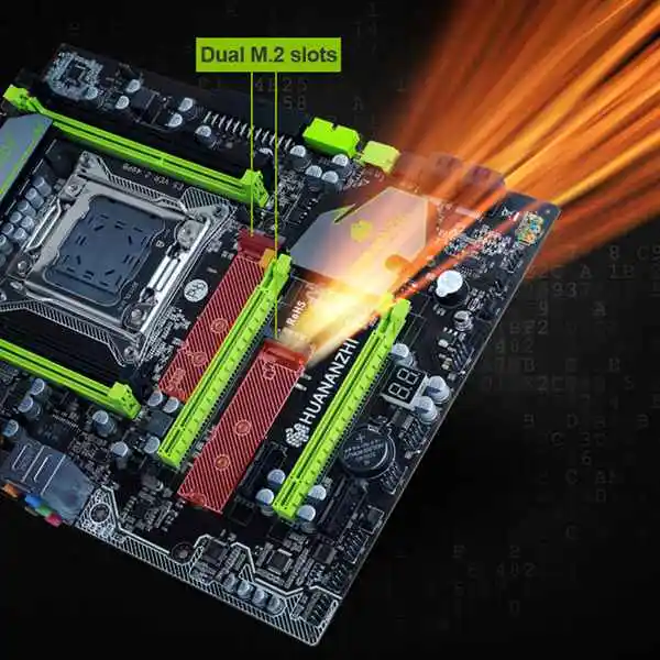HUANANZHI материнская плата X79 Pro Материнская с двумя слотами M.2 Накопитель SSD