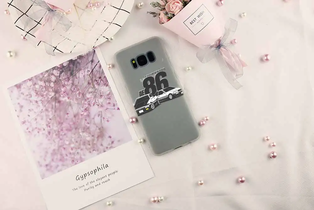 Чехол для телефона Samsung Galaxy S7 Edge S8 S9 S10 S11 S20 S21 Plus Ultra Lite E INITIAL D AE86 | Мобильные