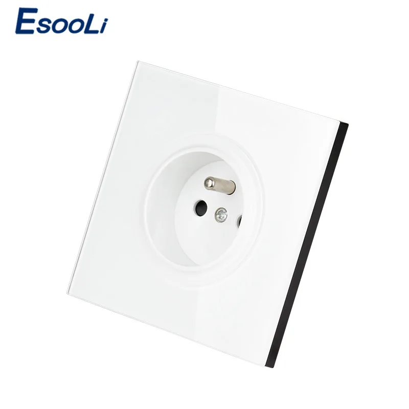 EsooLi французский стандартный настенный разъем питания Хрустальная стеклянная