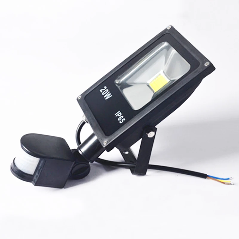 (20pcs/lot) 50W 30W 20W 10W DC 12V 24v AC 110V 220V LED flood light ourdoor square lamp PIR Motion sensor Induction | Лампы и