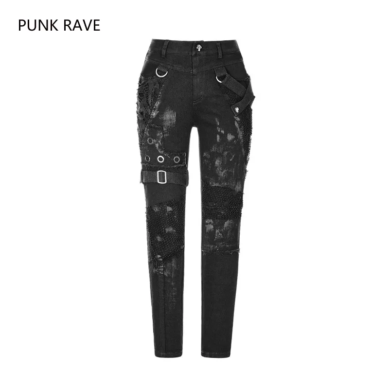 Брюки женские длинные в стиле панк рейв модные личные штаны уличная одежда