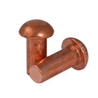 2pcs 50pcs red copper solid round head rivet fasteners bolts for electronic machinery gb867 m2 m2 5 m3 m4 m5 m6 m8