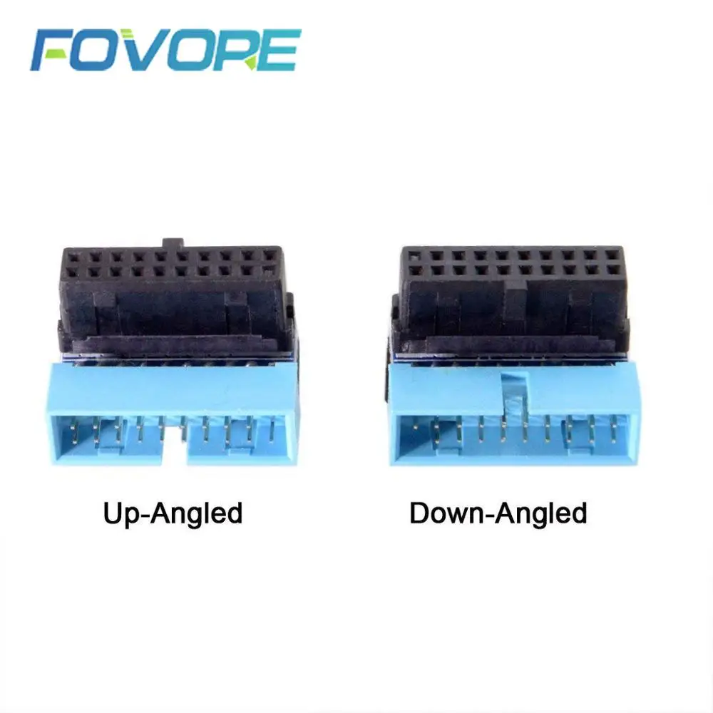 USB 3 0 20 контактный штекер к гнезду удлинитель Угловой 90 градусов для материнской