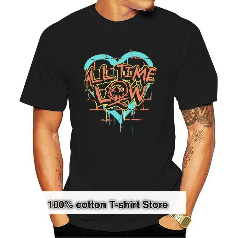All Time Low Brick Wall Skull Men's Black T-shirt