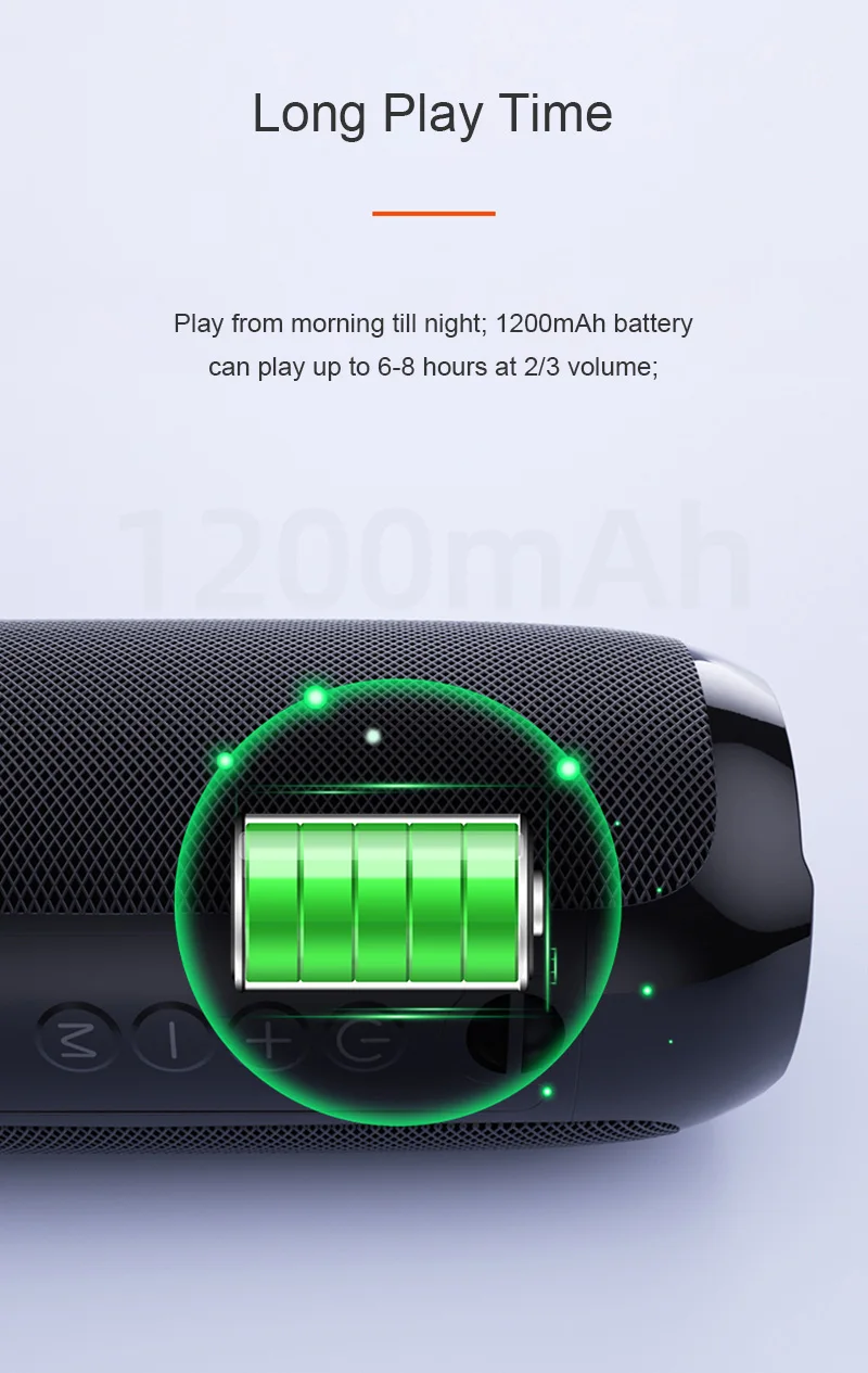 Портативный Bluetooth динамик 20 Вт Беспроводная бас Колонка водонепроницаемый открытый динамик поддержка AUX TF USB Сабвуфер громкий динамик TG117