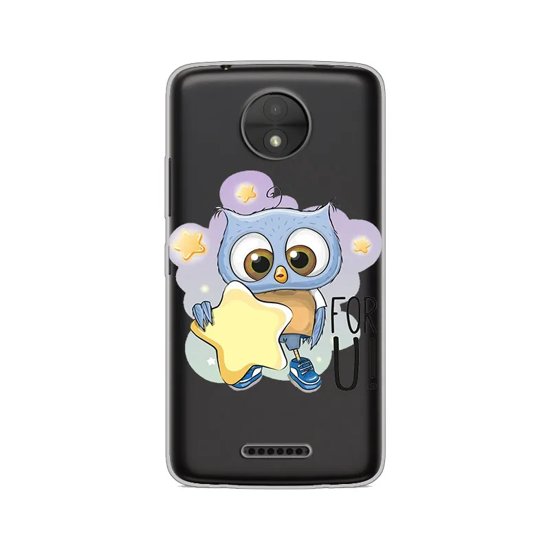 Ciciber Животные Сова для Motorola Moto C Z2 Z3 ONE P30 G4 G5 G5S G6 E3 E4 E5 Play Plus Power M X4 чехол мягкий