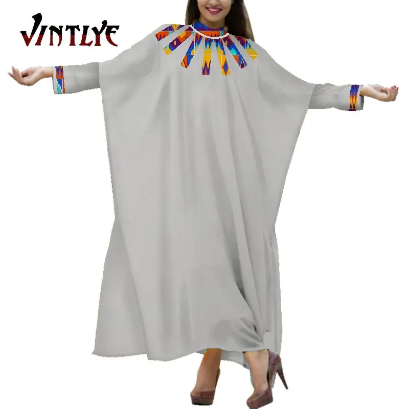 

Летние африканские длинные платья, нигерийская абайя, женская одежда, халаты, модное Африканское платье, женские свободные платья Дашики WY6161