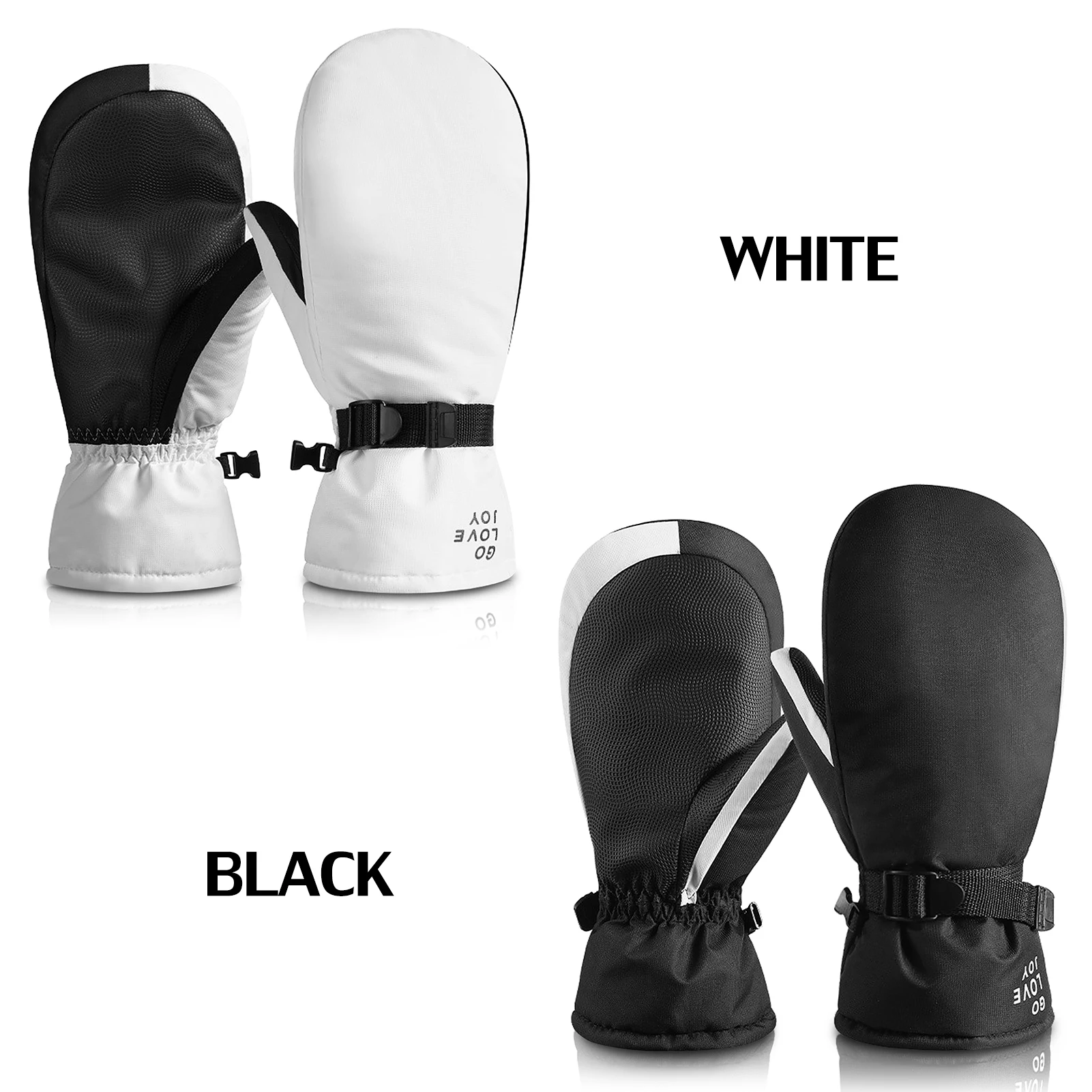 

Winter Gloves Wear Resistant Ski Gloves Waterproof Warm Gloves Full Finger Gloves Fleece Liner Gloves Windproof Cycling Gloves