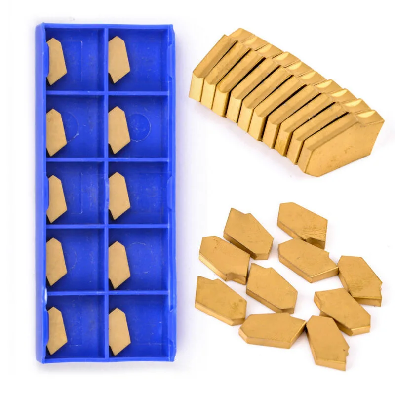

ZQMX3N11-1E Carbide inserts Blade Cut-Off Equipment Gold Grooving Tool 10pcs Accessories Practical Replacement