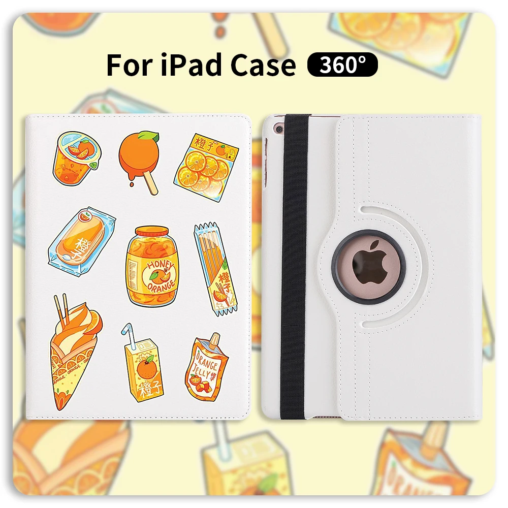 Кожаный чехол с поворотом на 360 ° для iPad 7 го поколения Mini 2 мороженым 2020 Pro 11 12 9 10 5