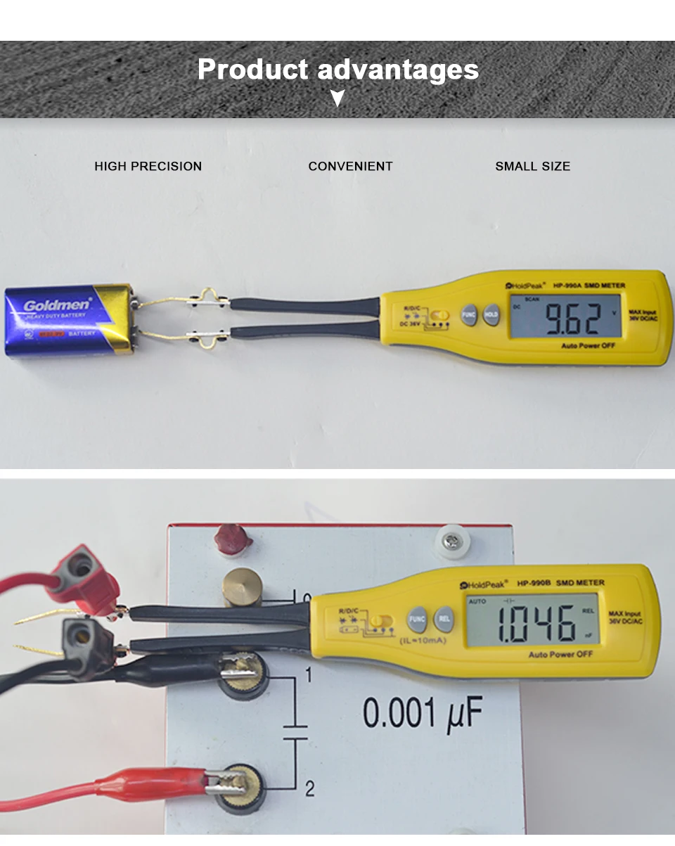 HP-990C цифровой SMD тестер измеритель емкости для Диод постоянной ёмкости