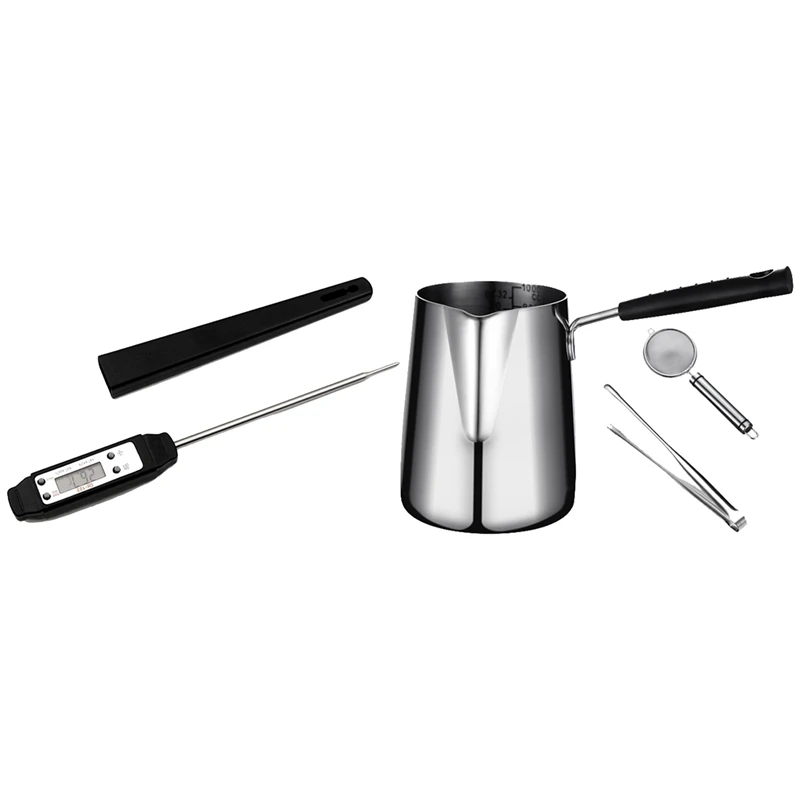 

Цифровой термометр для еды, кухонная Мини-Сковорода Из Нержавеющей Стали, с мгновенным считыванием температуры для мяса, черного цвета