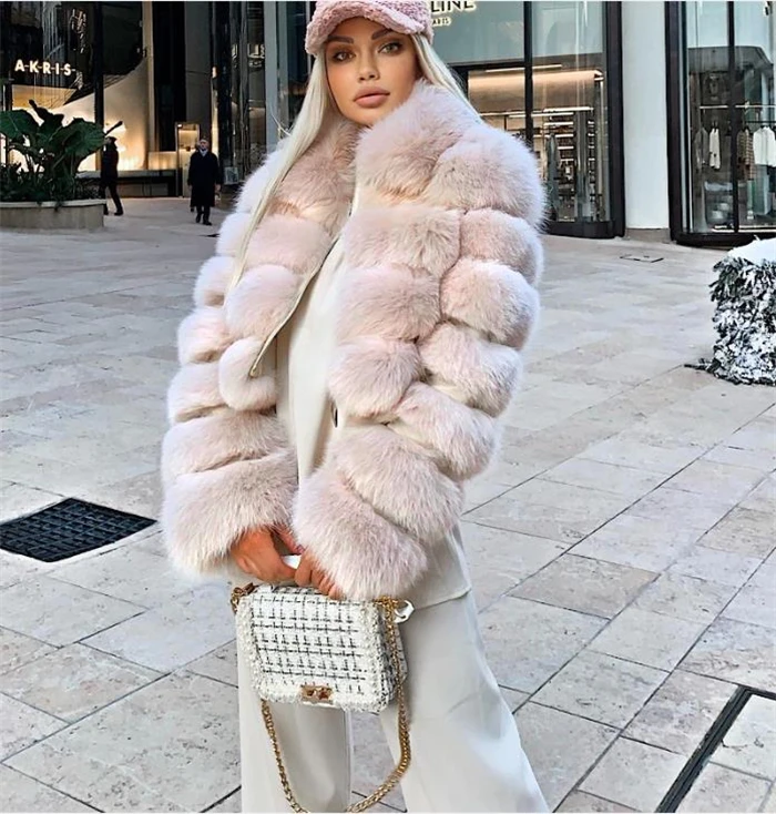 

Fashion Winter Warm Women Coat Natural Fox Fur Coat Real Fox Fur Women Jacket Winter Thick Warm Jackets Vest Custom Made Xxxxl