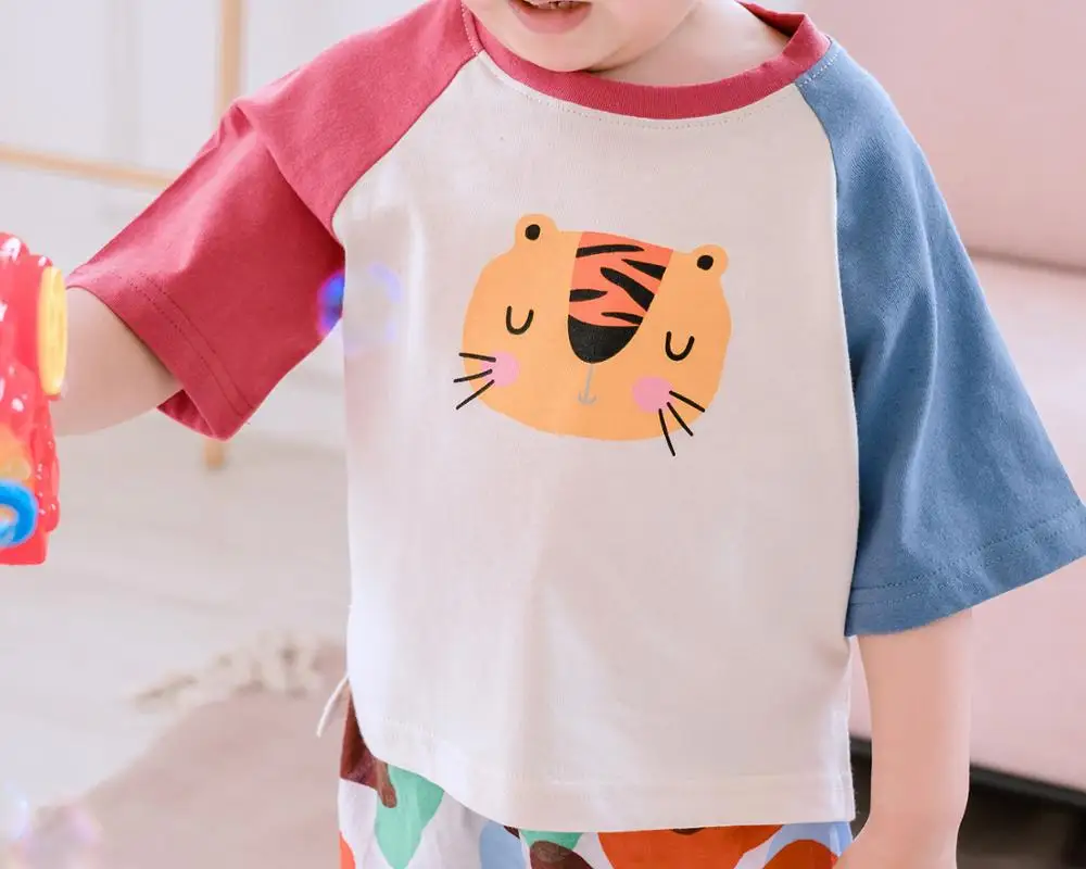 Dojhonkids/летние детские футболки в европейском стиле для мальчиков и девочек с