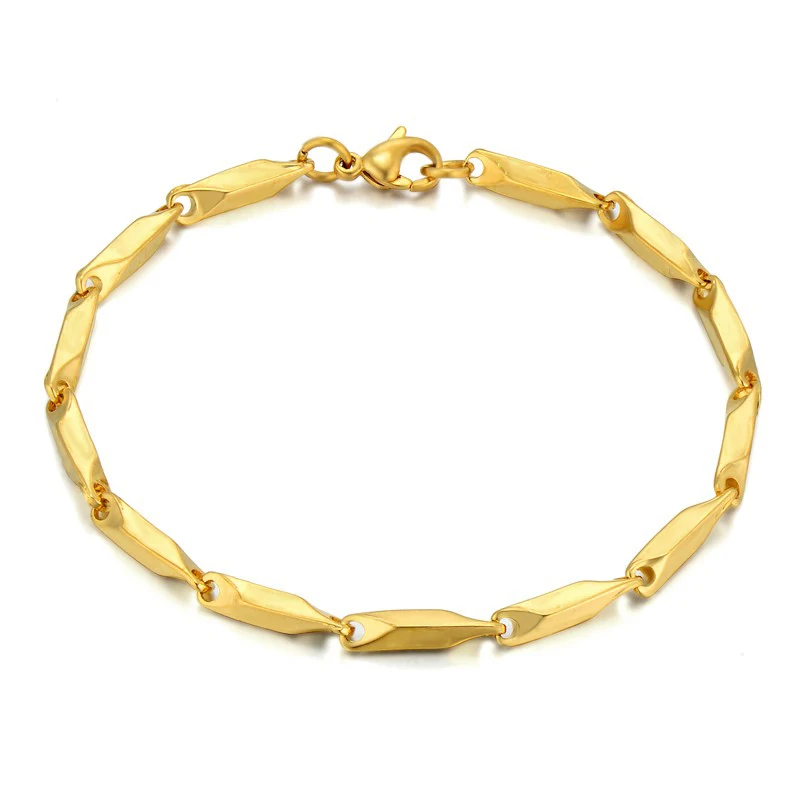 584 Gold Color Модный женский браслет из нержавеющей стали с велосипедной цепью, браслеты для женщин,, золотой цвет, Женские Ювелирные изделия - Окраска металла: 584 Gold Color