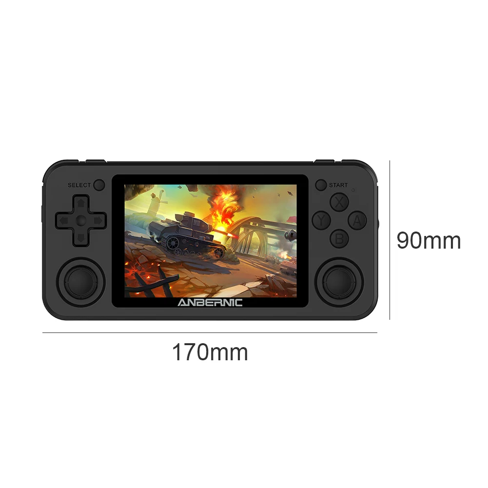 

RG351P Video Handheld Game Console 3.5 inch IPS Screen Dual Motor 64GB Retro Pocket Game Player Support 3.5 mm Stereo Headset