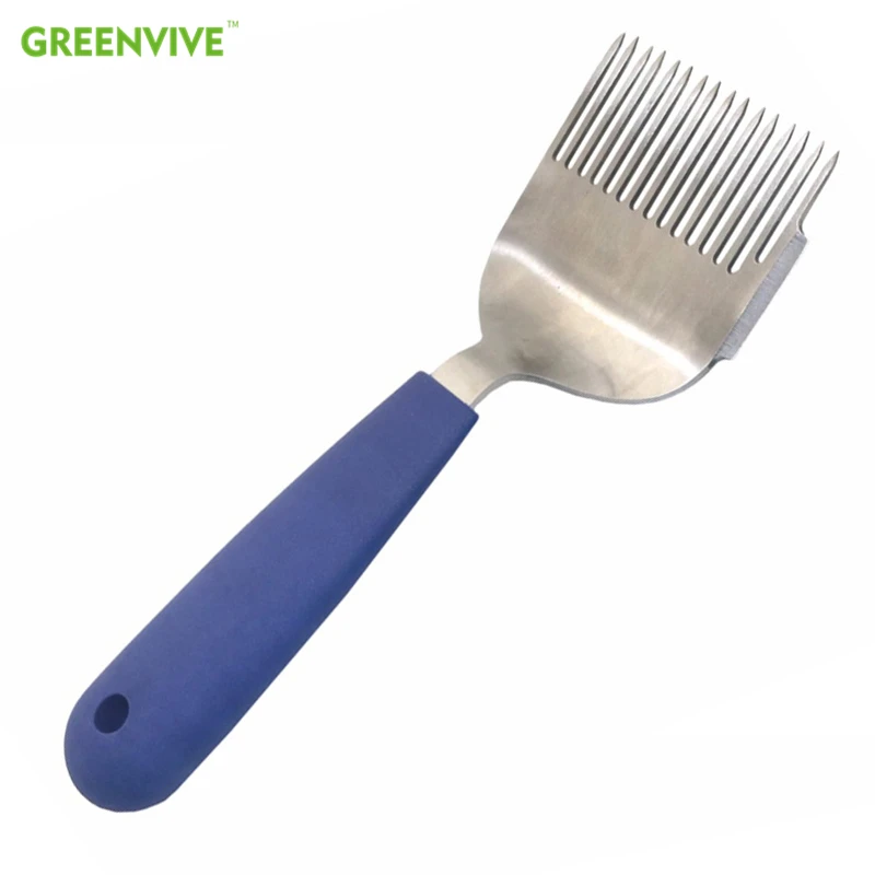 

New product High quality Rubber handle uncapping fork for beekeeping farm