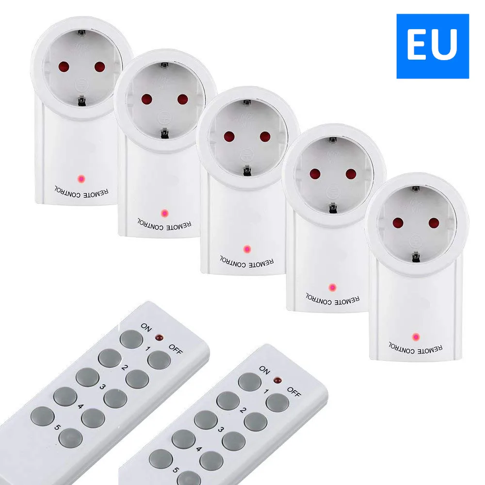 433 МГц RF пульт Управление выход светильник выключатель розетка адаптер Комплект