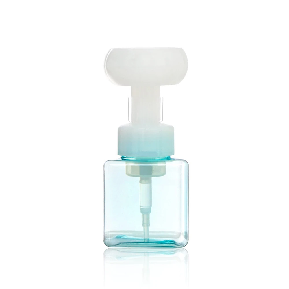

250ml Liquid Soap Dispenser Flower Shape Foaming Empty Pump Bottle Plastic Clear Refillable Bottle Shower Shampoo Foam Bottle