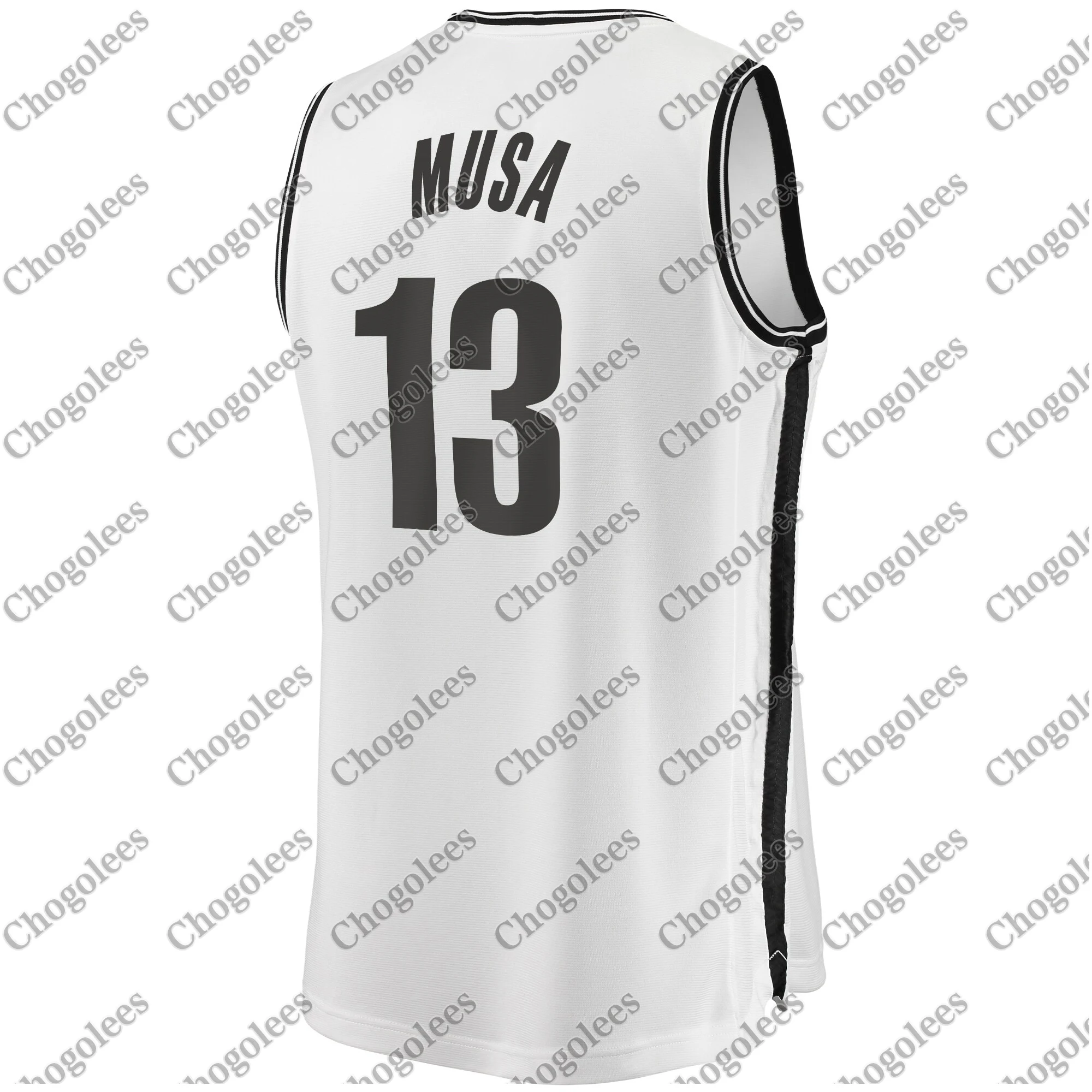 Мужская баскетбольная майка Dzanan Musa Brooklyn фирменная с быстрым перерывом белая |