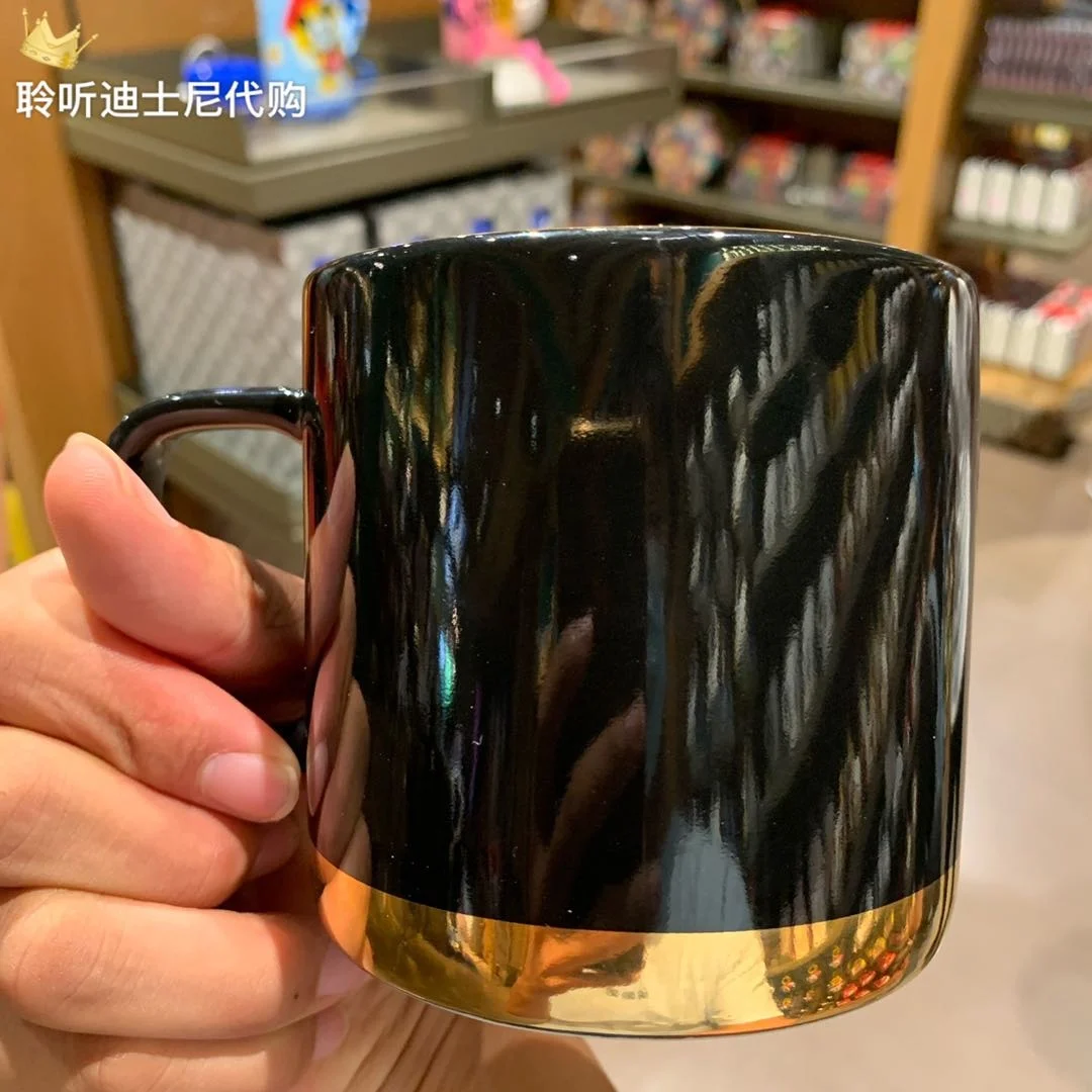 Taza de cer&aacute;mica con dise&ntilde;o de Mickey y Minnie para parejas, vaso de cer&aacute;mica para beber, de Shanghai, Disney-2