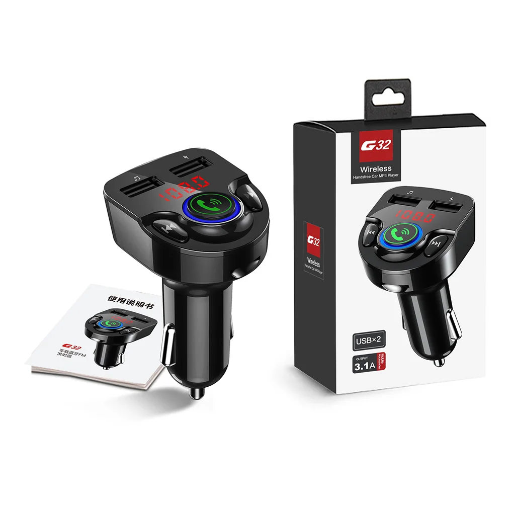 G32 FM-передатчик громкой связи автомобильный комплект Bluetooth Автомобильный MP3