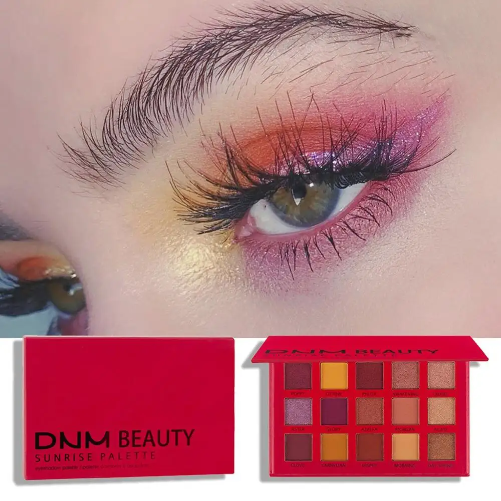 15 цветов Блеск матовые тени для век Палитра длительный Водонепроницаемый