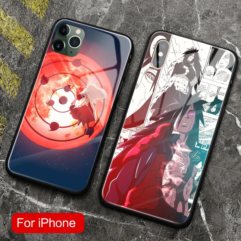 Чехол для телефона Uchiha Madara из аниме глянцевый чехол закаленного стекла iPhone SE 6 6s 7 8