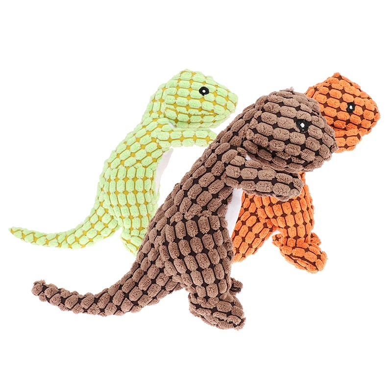 Pet Dinosaur Plush Dog Toys Chew Molar Squeak Chew Sound Toy Clean The Teeth