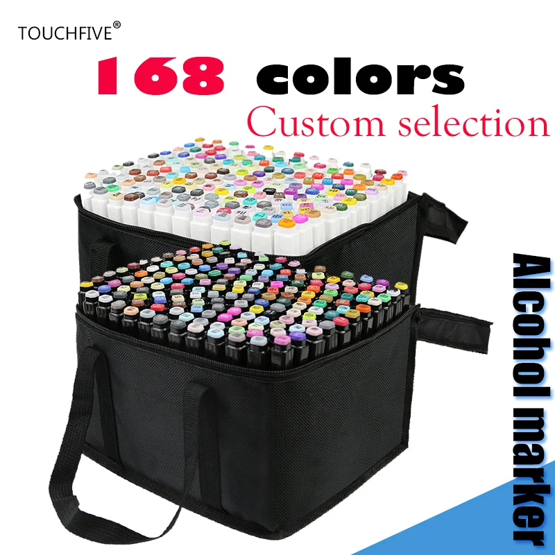 TOUCHFIVE 1 шт. можно выбрать номер цвета для себя двойная головка художественный эскиз маркер для рисования Маркеры Ручка на спиртовой основе маркер