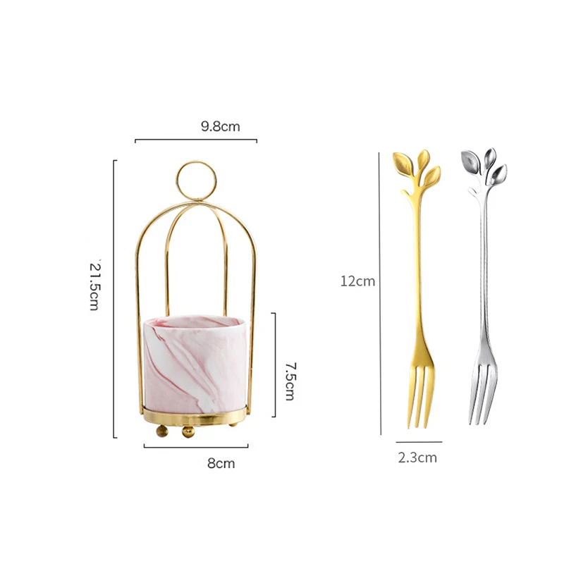 

Decoration Vase Flower Pot Ceramic Metal Fruit Fork Storage Jar Kitchen Storage Tank Desktop Ornaments Home Decor Craft Jars