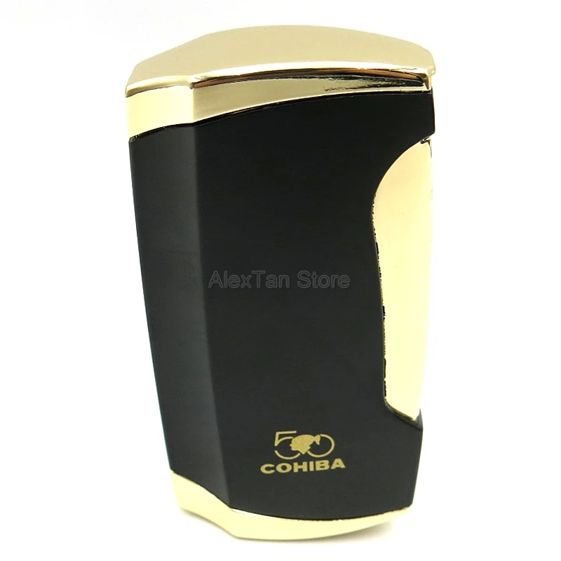 COHIBA креативный 50-й юбилей сигары для сигарет; защита от ветра зажигалка 2 фонарь Jet Limited зажигалки резак Бизнес Подарочный набор