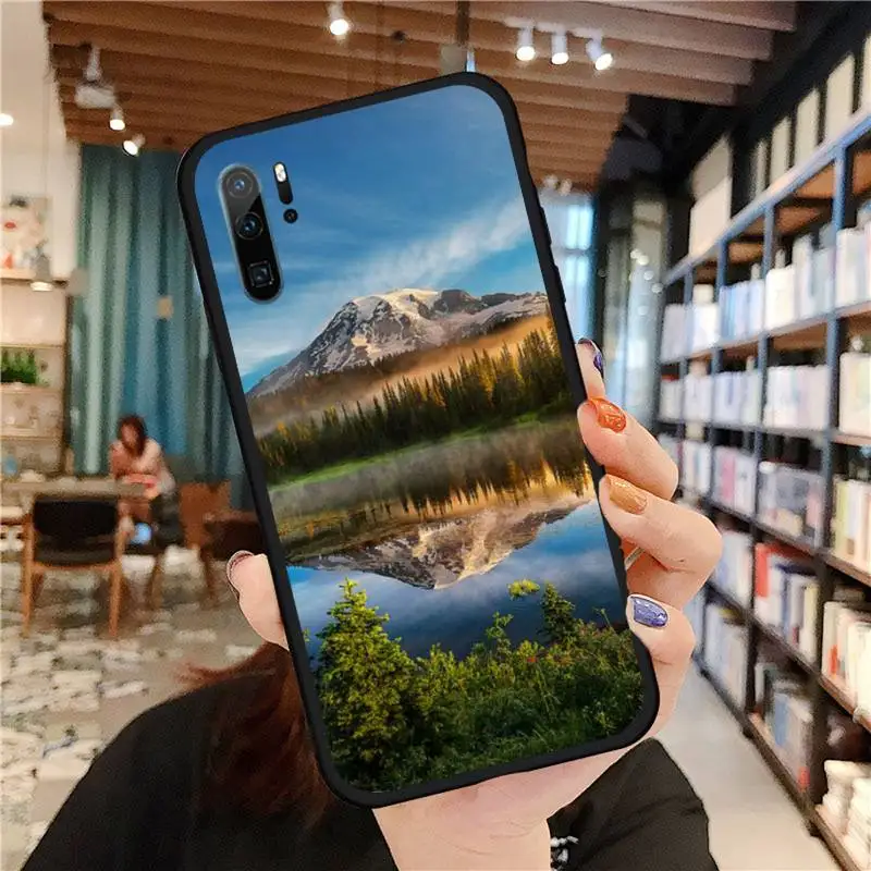 

Landscape mountain water Phone Case For Huawei honor Mate P 9 10 20 30 40 Pro 10i 7 8 a x Lite nova 5t Soft Silicone Shell