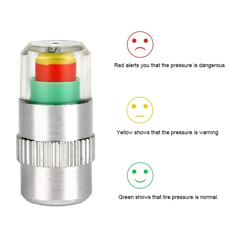 

4 шт./партия, колпачки-индикаторы давления в шинах, 2,0/2,2/2,4 Бар