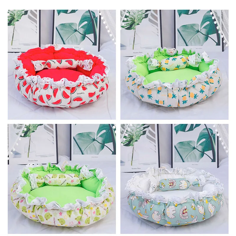 Лежанка для домашних животных в стиле бинго круглая подстилка кошек 68 см сна